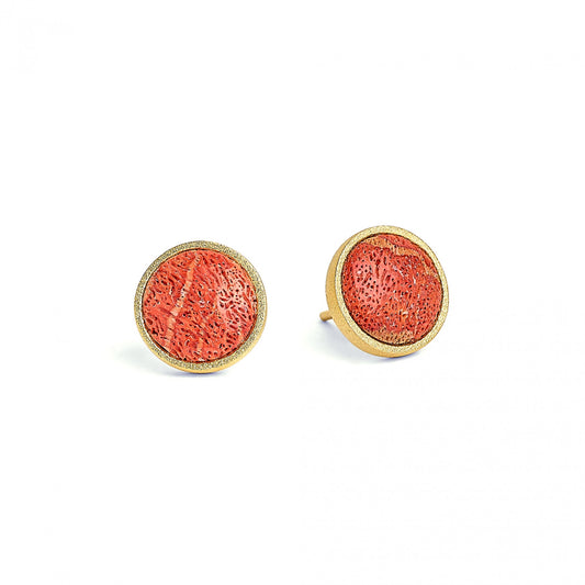 Runas Red Coral Earrings-Jewelry-Bernd Wolf-Sorrel Sky Gallery