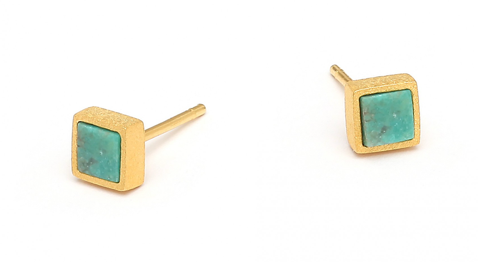 Turquoise Planis Stud Earrings-Jewelry-Bernd Wolf-Sorrel Sky Gallery