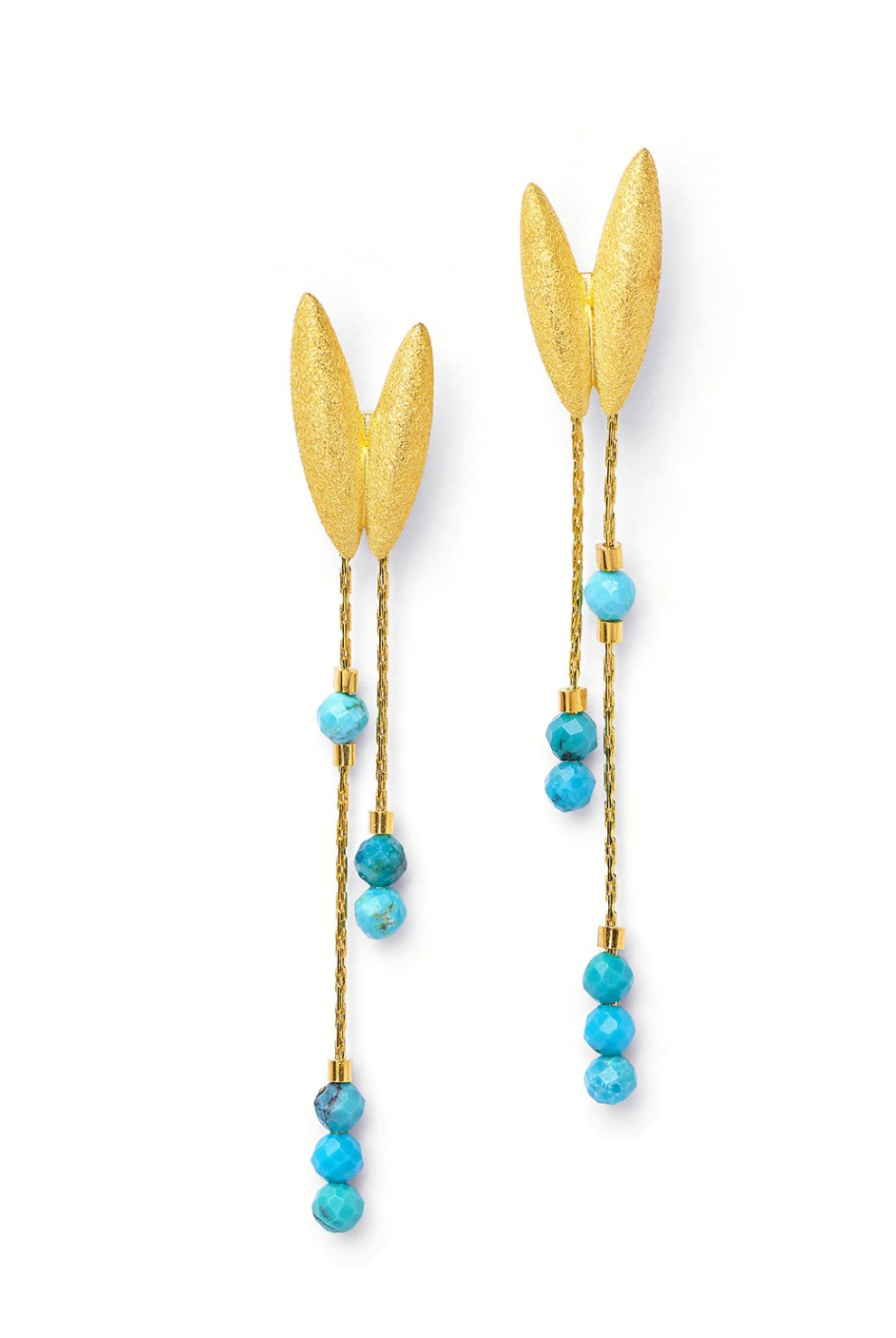 Turquoise Venalis Earrings-Jewelry-Bernd Wolf-Sorrel Sky Gallery