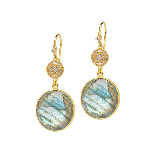 Verinas Labradorite Earrings-Jewelry-Bernd Wolf-Sorrel Sky Gallery