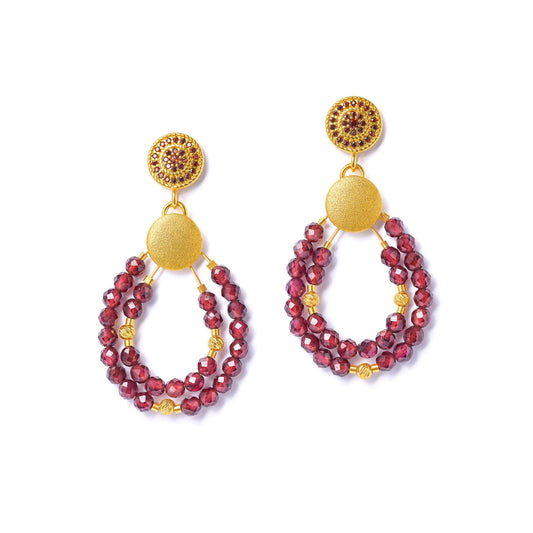 Verinnias Garnet Earrings-Jewelry-Bernd Wolf-Sorrel Sky Gallery