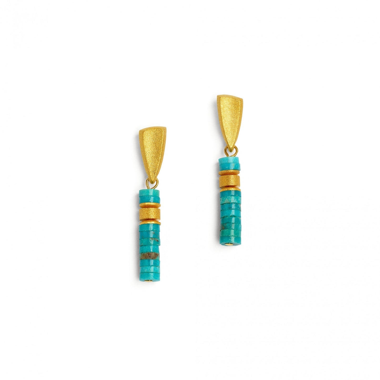 Waleska Turquoise Earrings-Jewelry-Bernd Wolf-Sorrel Sky Gallery