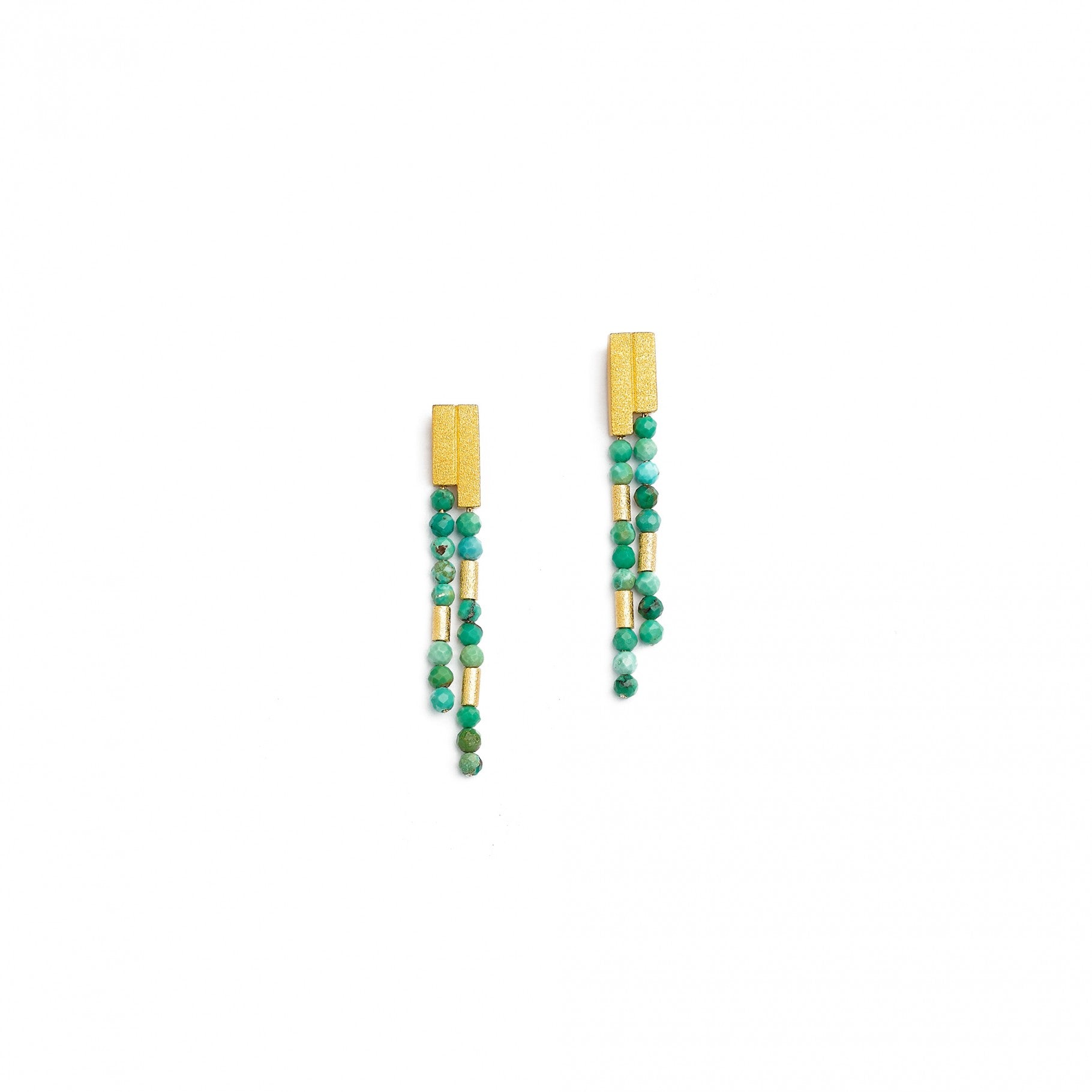 Yaneki Turquoise Earrings-Jewelry-Bernd Wolf-Sorrel Sky Gallery