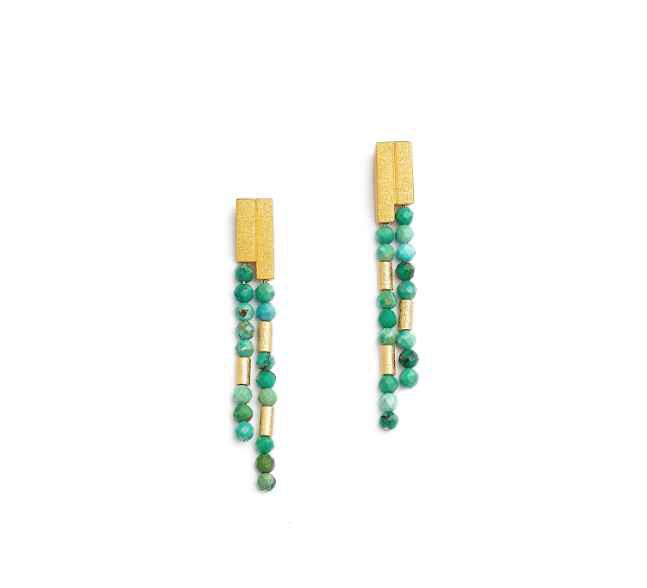 Yaneki Turquoise Earrings-Jewelry-Bernd Wolf-Sorrel Sky Gallery