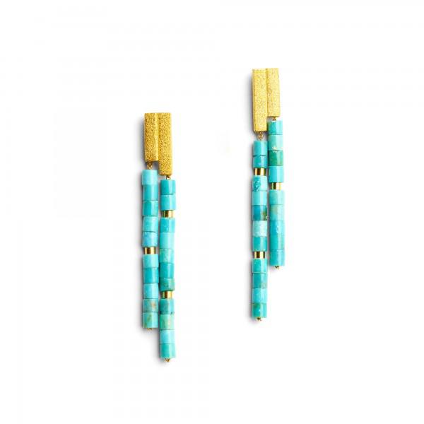 Yanizzi Turquoise Earrings-Jewelry-Bernd Wolf-Sorrel Sky Gallery