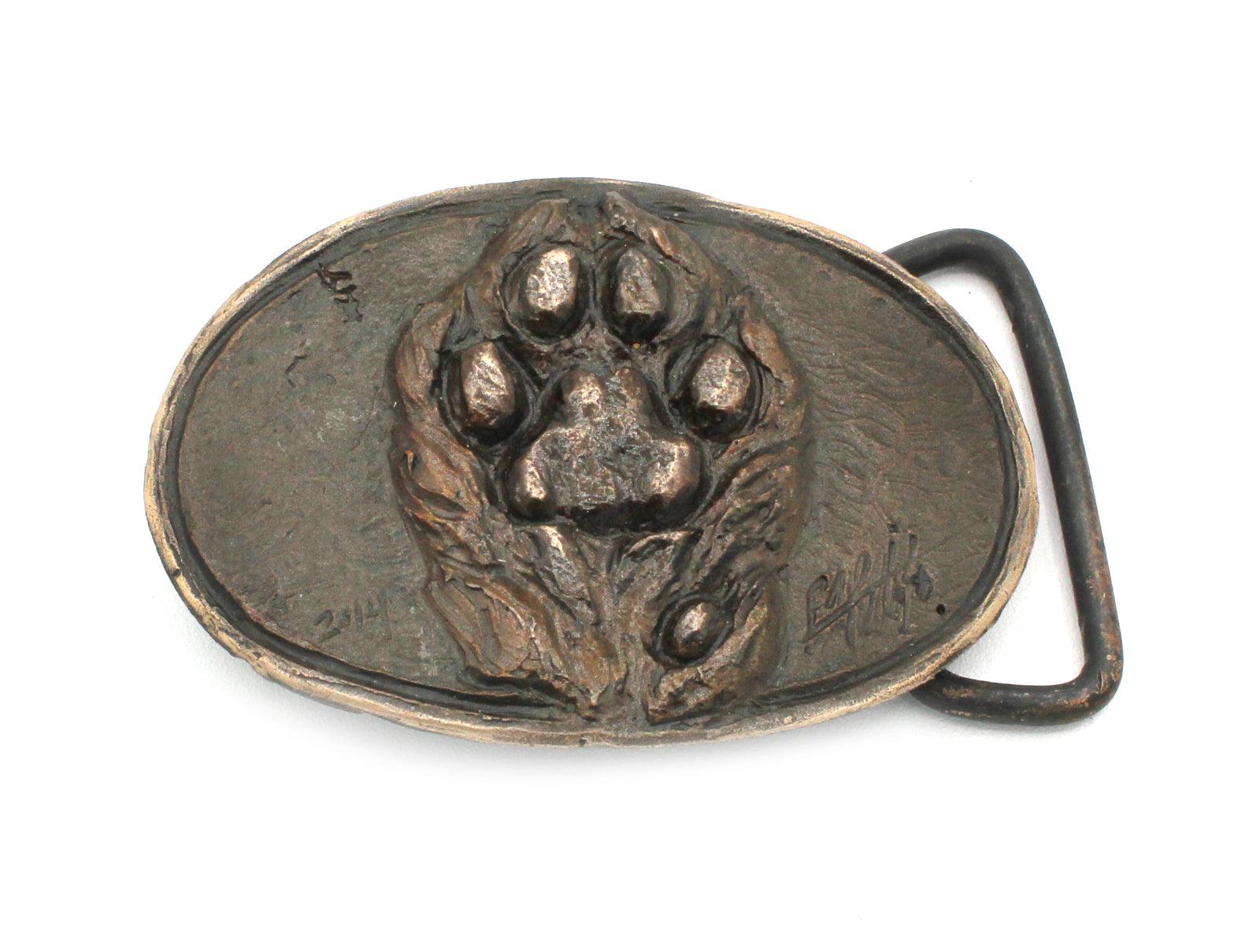 Mountain Lion Track Belt Buckle-Jewelry-Bryce Pettit-Sorrel Sky Gallery