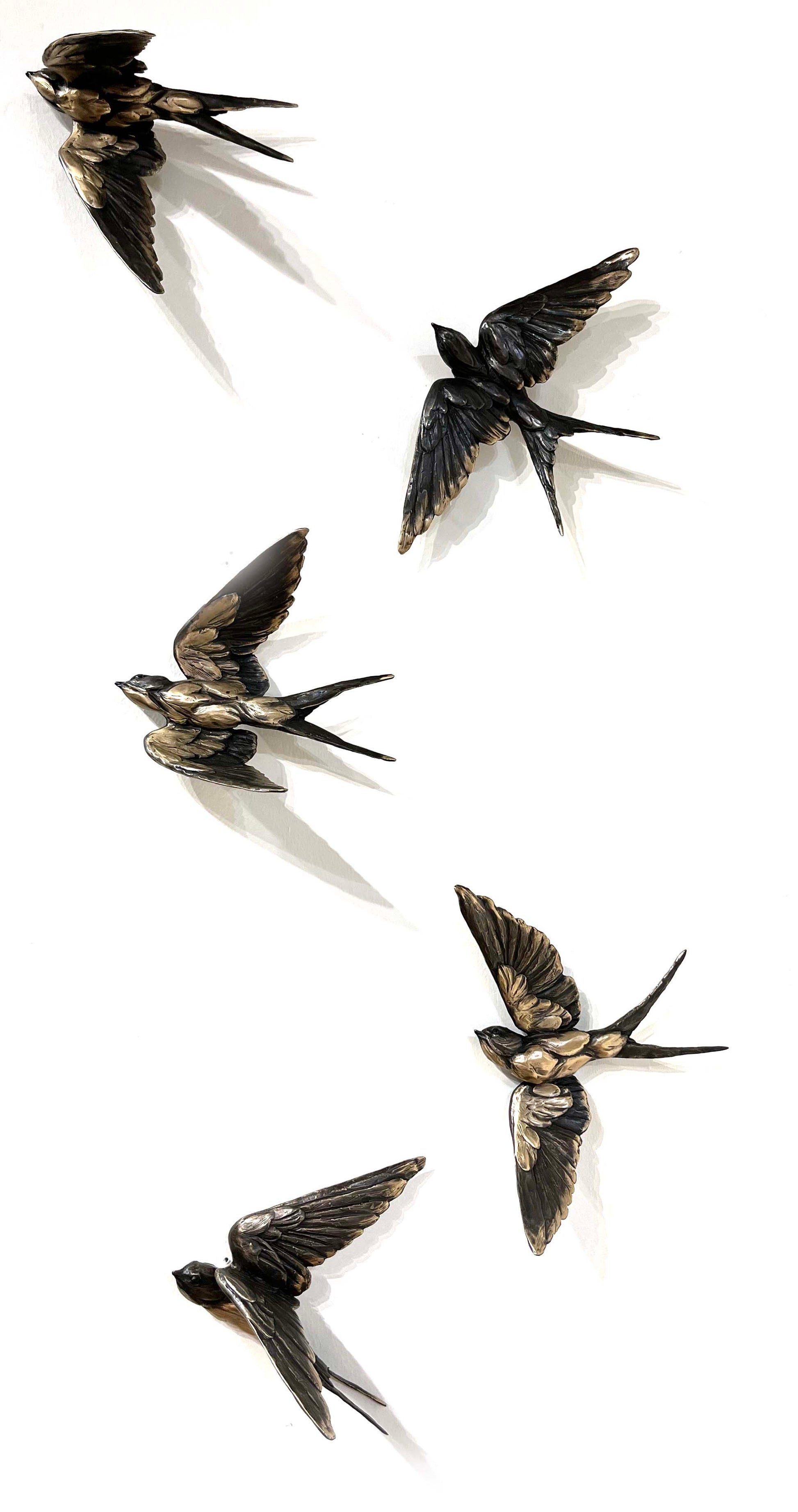 Barn Swallows Wall Hanging - Set of 5-Sculpture-Bryce Pettit-Sorrel Sky Gallery
