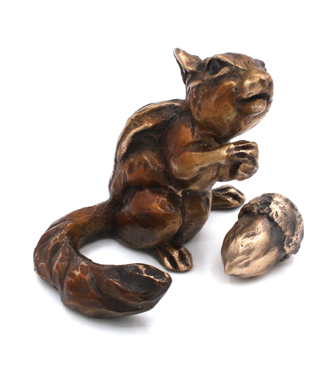 Chipmunk with Acorn-Sculpture-Bryce Pettit-Sorrel Sky Gallery