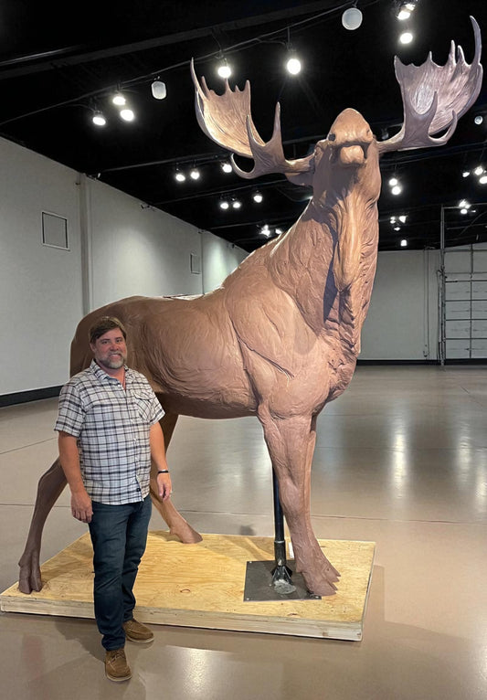 Precast Moose ~ Lifesize-Sculpture-Bryce Pettit-Sorrel Sky Gallery