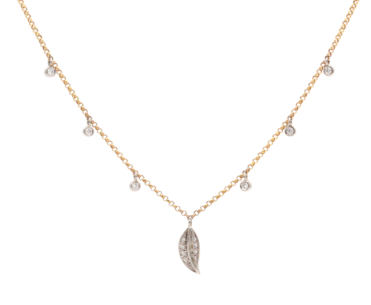 14K Gold Magnolia Necklace-Jewelry-Cherie Dori-Sorrel Sky Gallery