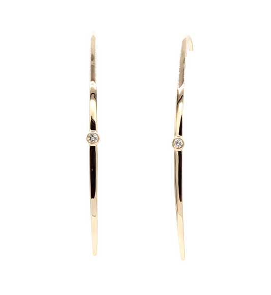 14K Long Bar Earrings-Jewelry-Cherie Dori-Sorrel Sky Gallery