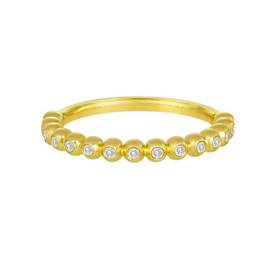 Beaded Bezel Band Ring-Jewelry-Cherie Dori-Sorrel Sky Gallery
