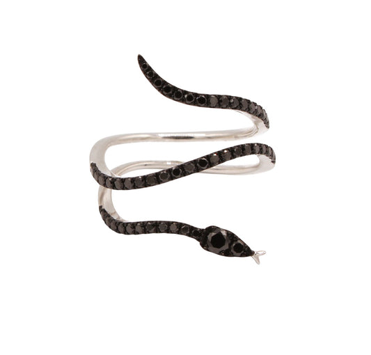 Black Diamond Serpentine Ring-Jewelry-Cherie Dori-Sorrel Sky Gallery
