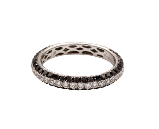 Black and White Diamond Band Ring-Jewelry-Cherie Dori-Sorrel Sky Gallery