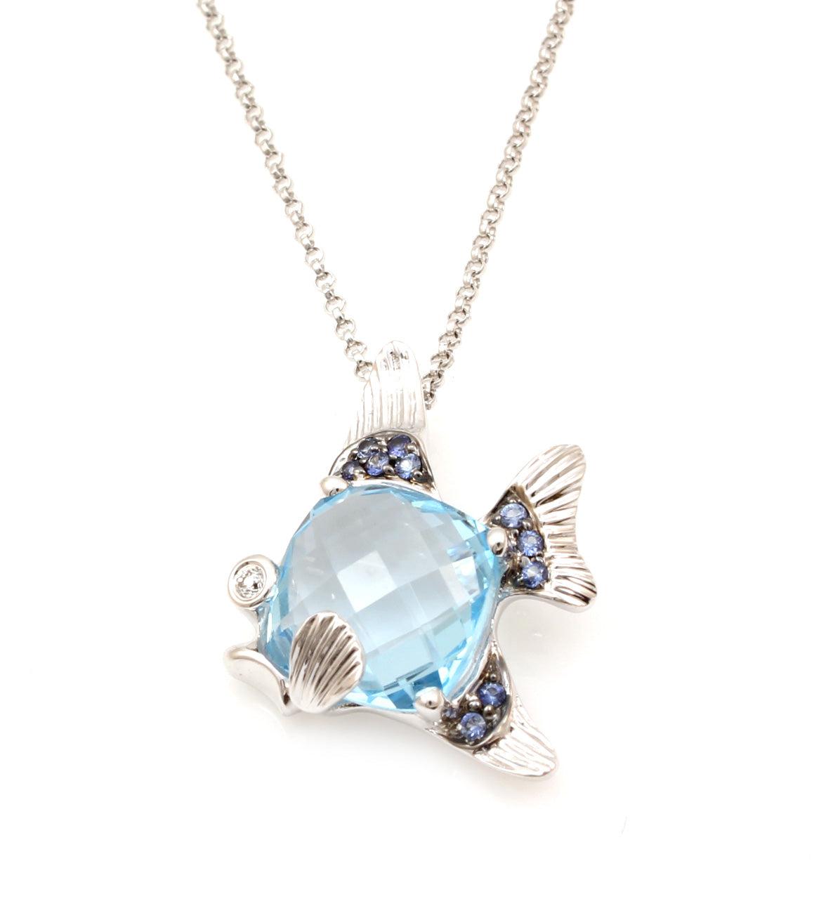 Blue Fish Pendant-Jewelry-Cherie Dori-Sorrel Sky Gallery