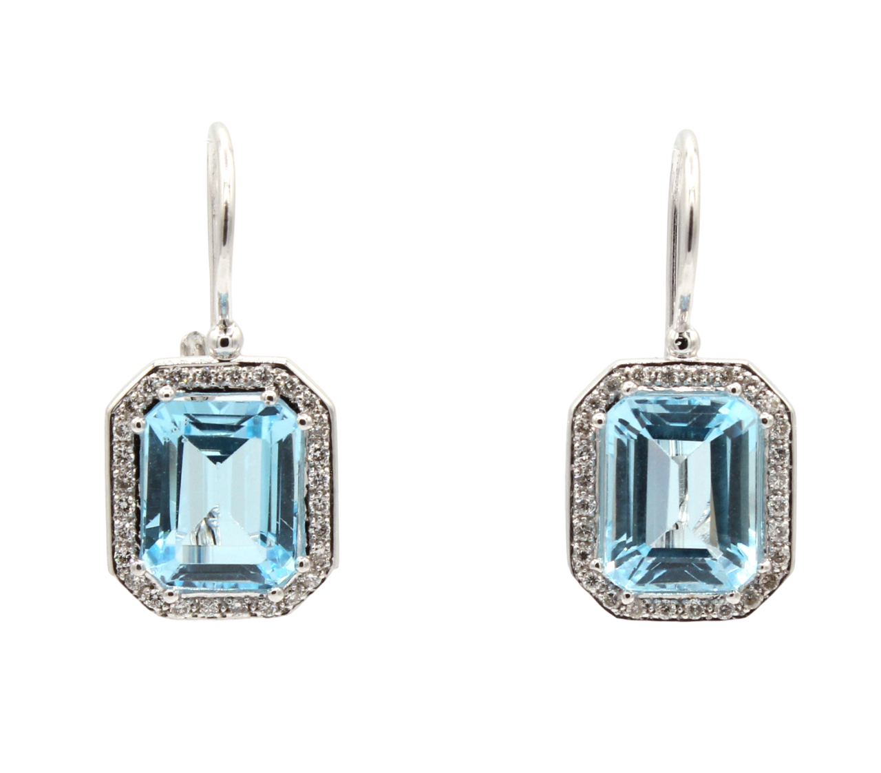 Blue Topaz Rectangular Earrings-Jewelry-Cherie Dori-Sorrel Sky Gallery