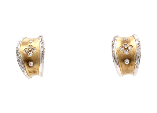 Clover Huggie Earrings-Jewelry-Cherie Dori-Sorrel Sky Gallery