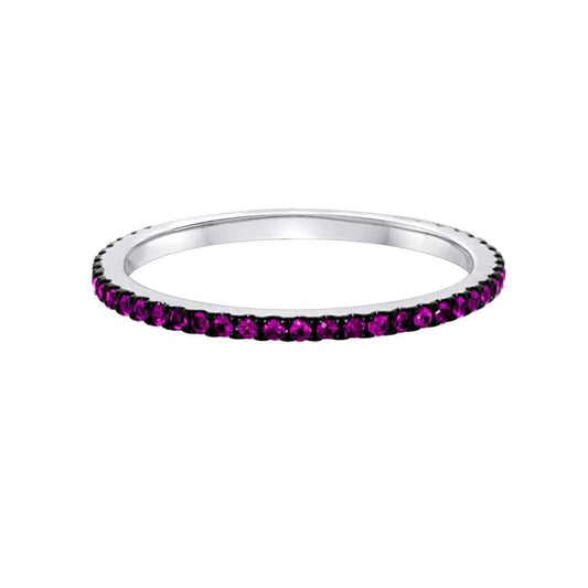Dark Pink Sapphire Eternity Band-Jewelry-Cherie Dori-Sorrel Sky Gallery
