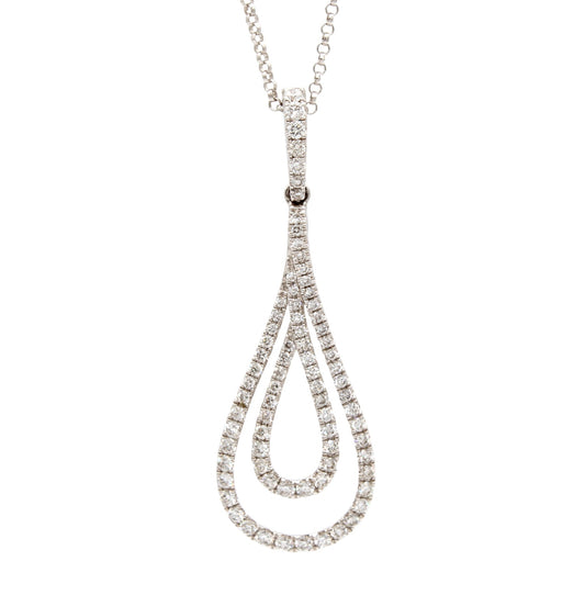 Double Drop Diamond Pendant-Jewelry-Cherie Dori-Sorrel Sky Gallery