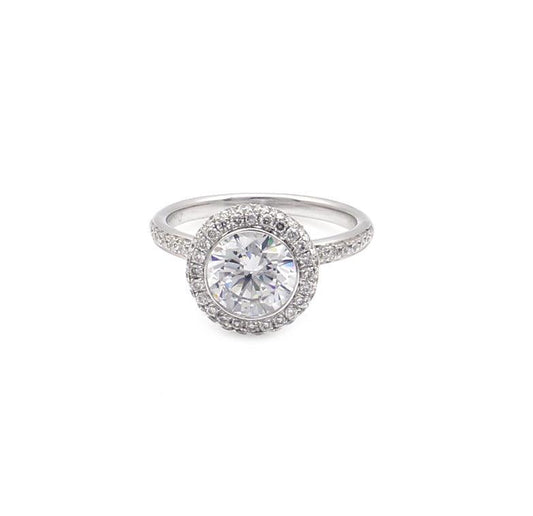Double Halo Round Ring-Jewelry-Cherie Dori-Sorrel Sky Gallery