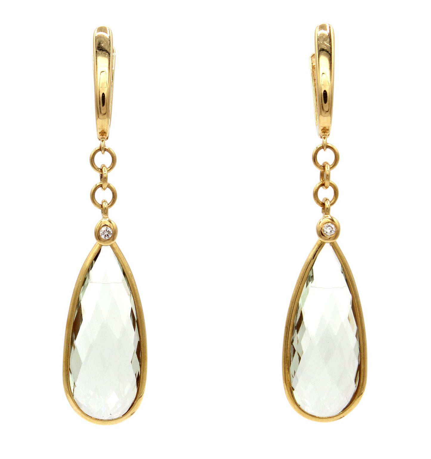 Green Amethyst Drop Earrings-Jewelry-Cherie Dori-Sorrel Sky Gallery