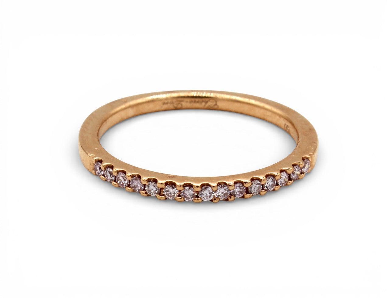 Pink Diamonds Gold Band Ring-Jewelry-Cherie Dori-Sorrel Sky Gallery