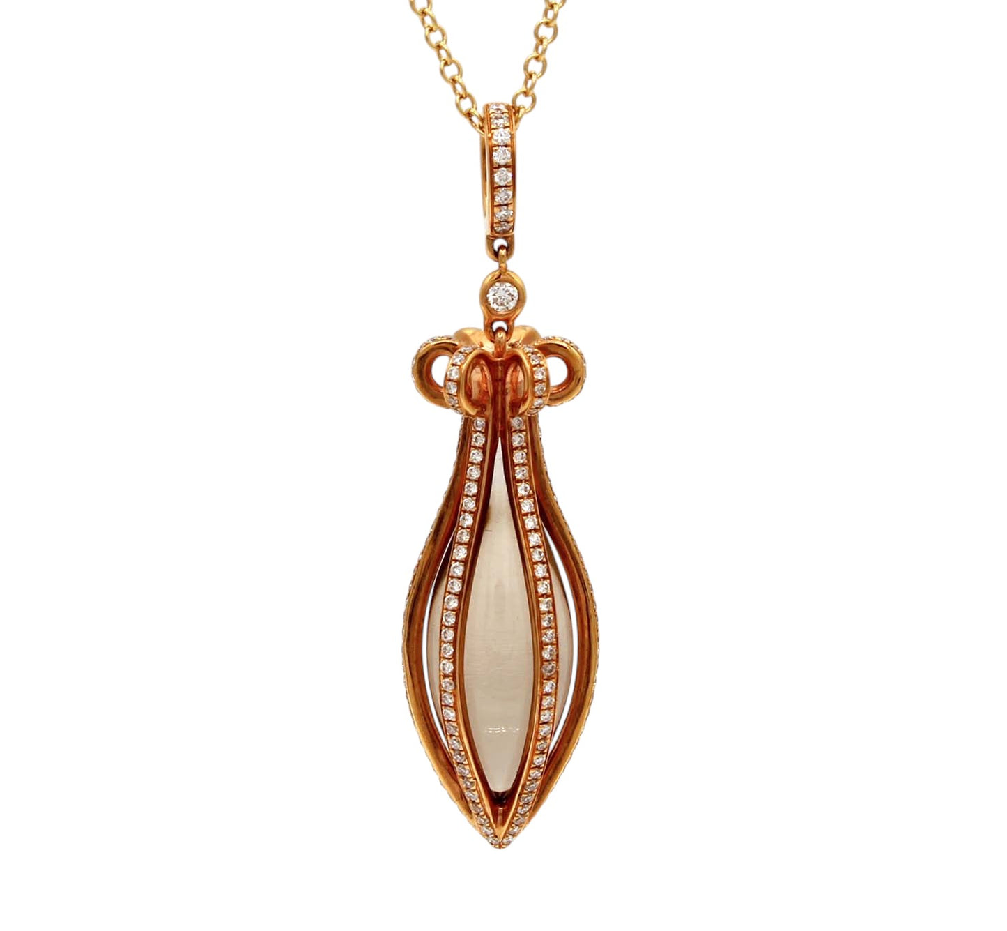 Smokey Quartz Creole Pendant-Jewelry-Cherie Dori-Sorrel Sky Gallery