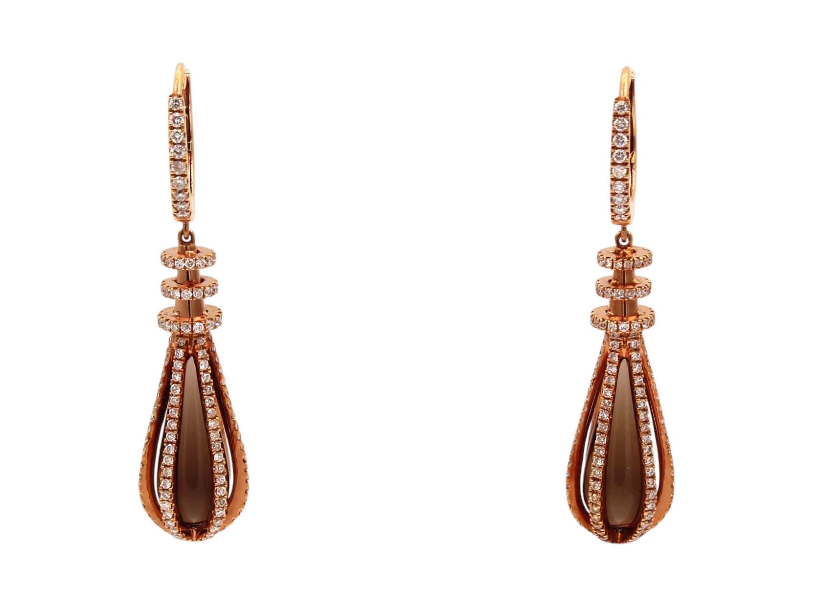 Smokey Topaz Victoria Earrings-Jewelry-Cherie Dori-Sorrel Sky Gallery