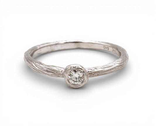 Tub Single Diamond Ring-Jewelry-Cherie Dori-Sorrel Sky Gallery