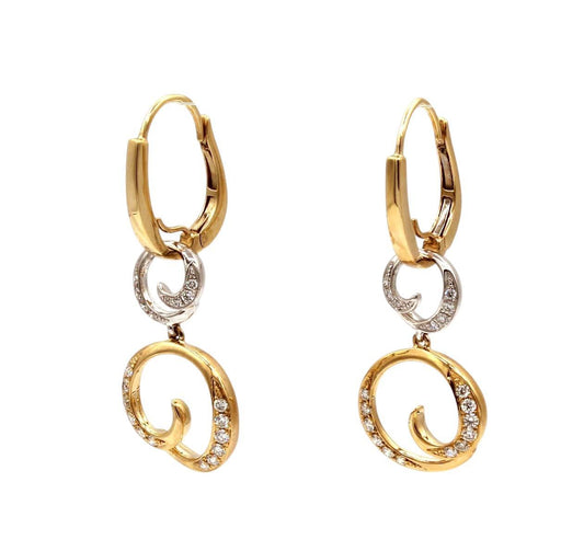Two-Tone Scroll Earrings-Jewelry-Cherie Dori-Sorrel Sky Gallery