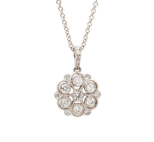Vintage Diamond Pendant-Jewelry-Cherie Dori-Sorrel Sky Gallery