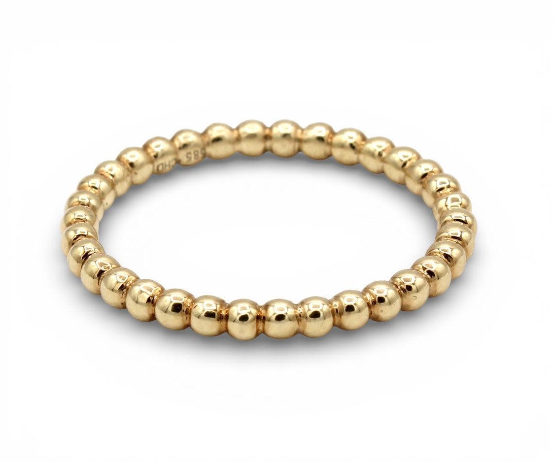 Yellow Gold Eternity Bead Ring-Jewelry-Cherie Dori-Sorrel Sky Gallery