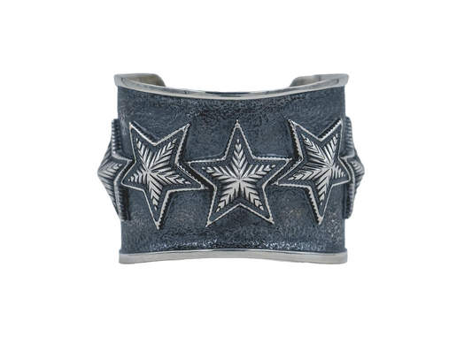 Extra Heavy 5 Depp Star Cuff Bracelet