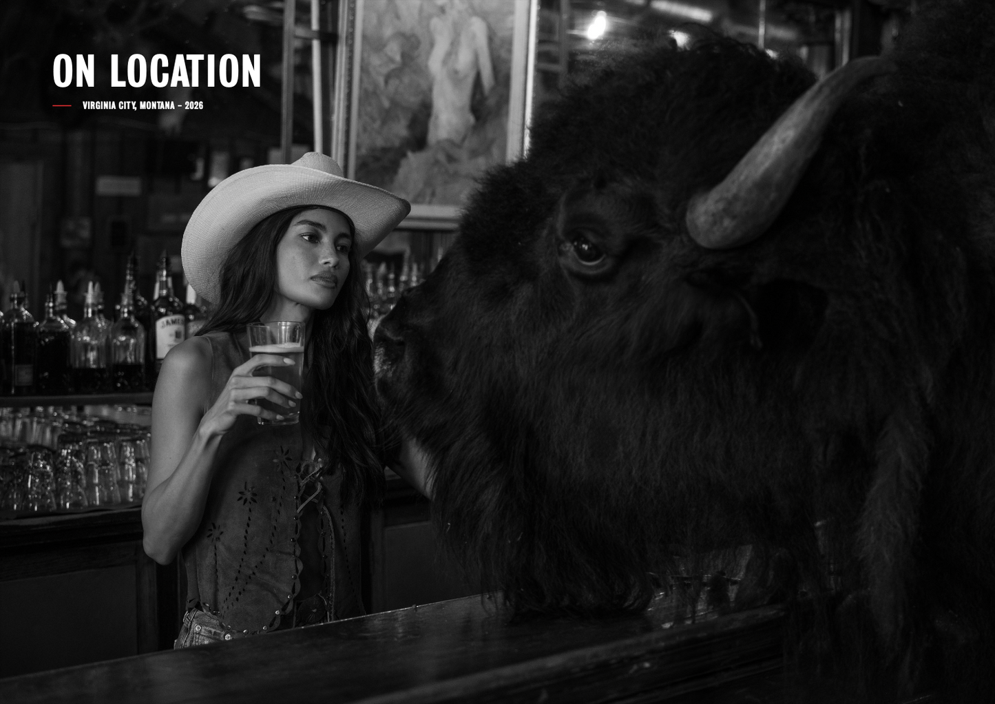 A BISON WALKS INTO A BAR…-Photographic Print-David Yarrow-Sorrel Sky Gallery