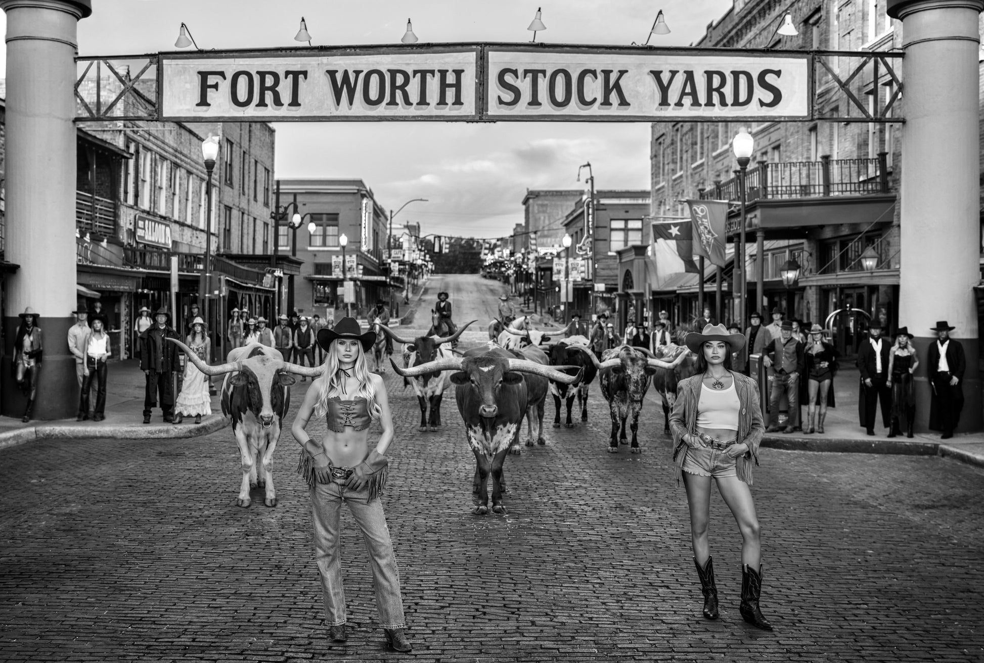 All Nighter in Cowtown-Photographic Print-David Yarrow-Sorrel Sky Gallery