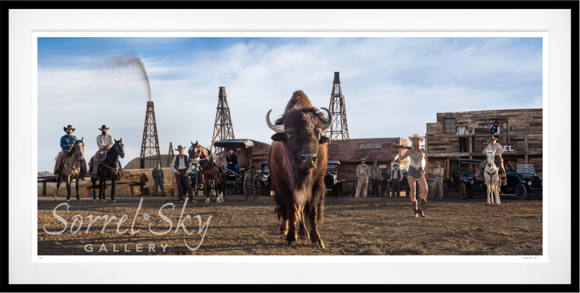 Bison Oil and Gas (Colour)-Photographic Print-David Yarrow-Sorrel Sky Gallery