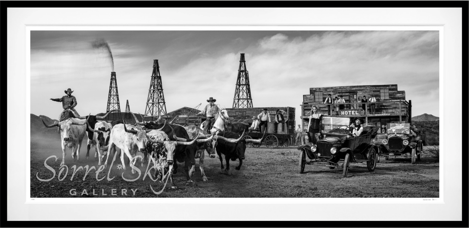 Cattle and Oil-Photographic Print-David Yarrow-Sorrel Sky Gallery