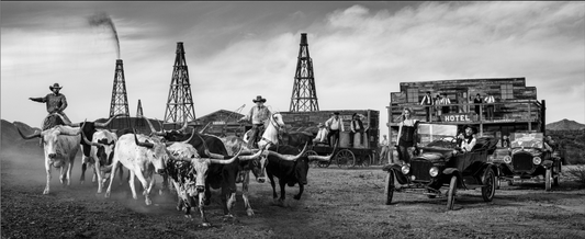 Cattle and Oil-Photographic Print-David Yarrow-Sorrel Sky Gallery