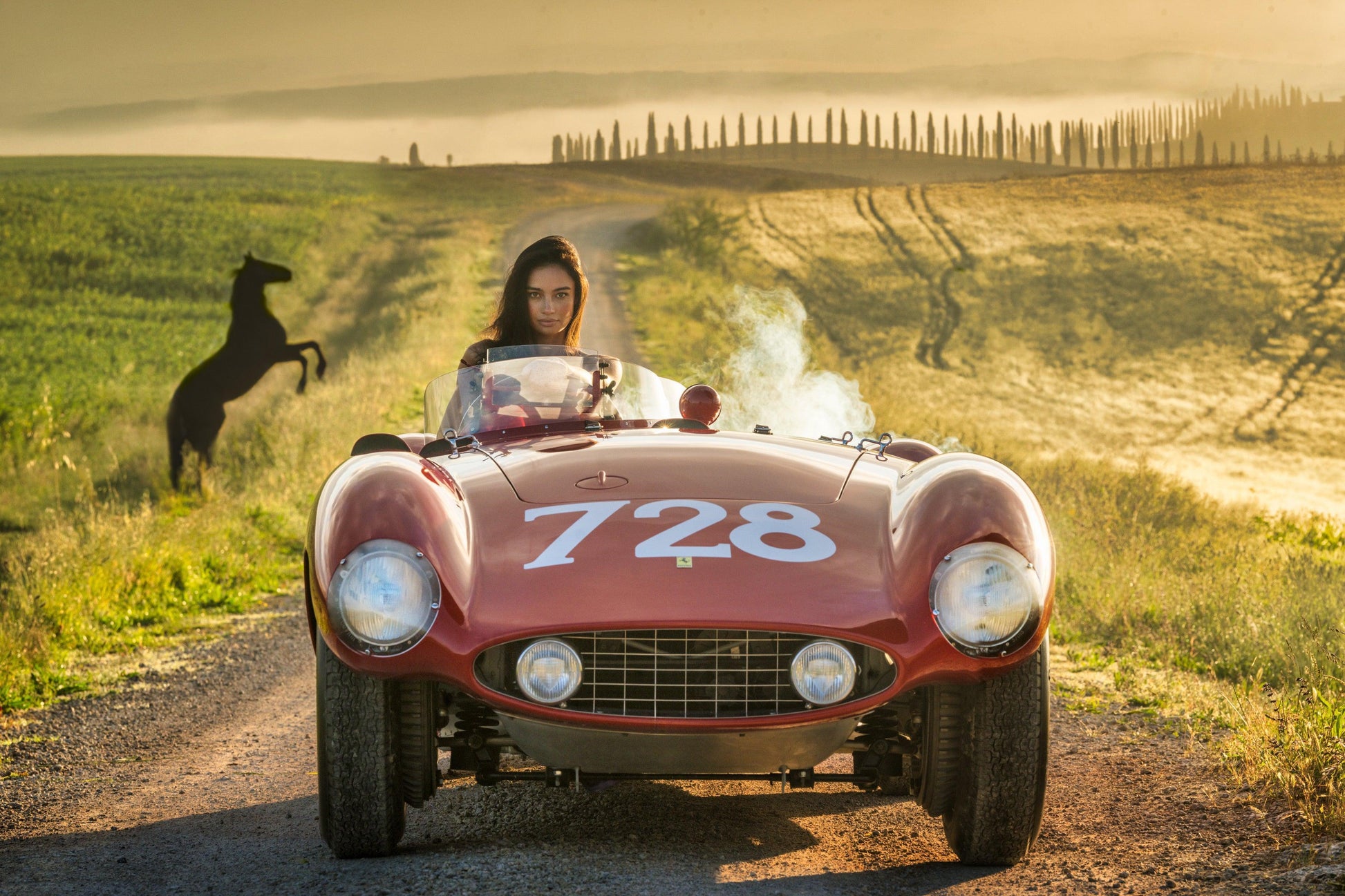 Ferrari 1955 (Colour)-Photographic Print-David Yarrow-Sorrel Sky Gallery