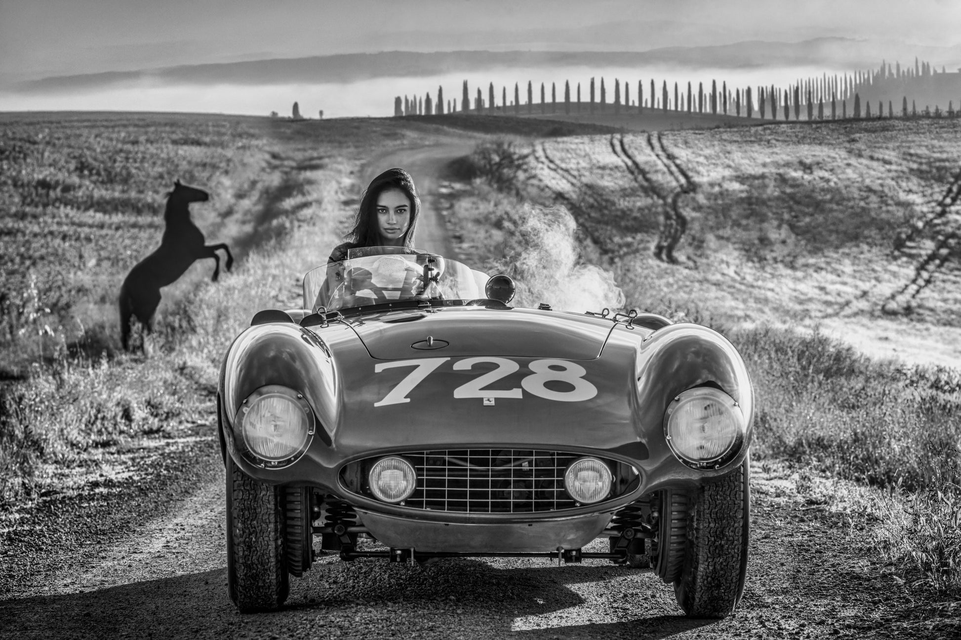 Ferrari 1955-Photographic Print-David Yarrow-Sorrel Sky Gallery
