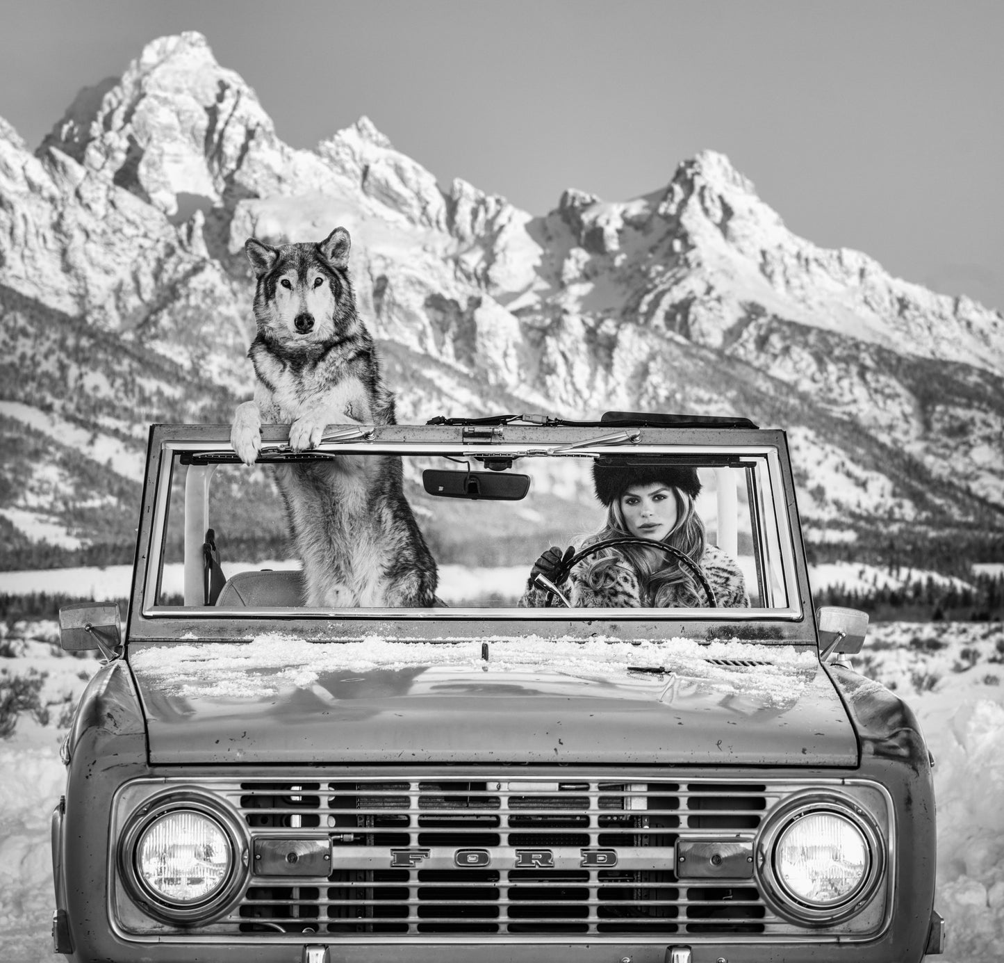 THE TETONS II (B&W)-Photographic Print-David Yarrow-Sorrel Sky Gallery