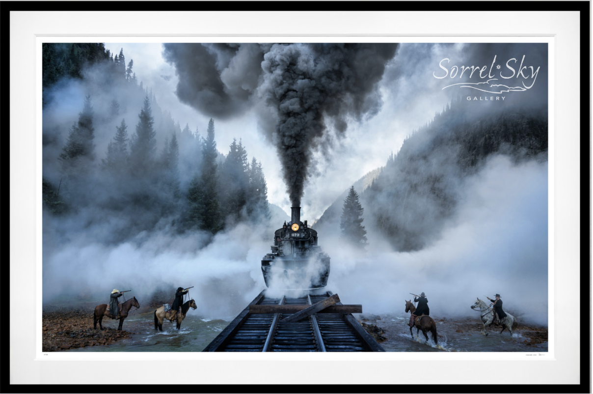 THE TRAIN ROBBERY (COLOUR)-Photographic Print-David Yarrow-Sorrel Sky Gallery