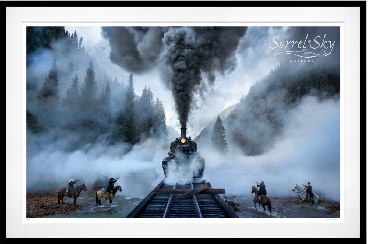 THE TRAIN ROBBERY (COLOUR)-Photographic Print-David Yarrow-Sorrel Sky Gallery