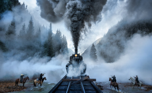 THE TRAIN ROBBERY (COLOUR)-Photographic Print-David Yarrow-Sorrel Sky Gallery