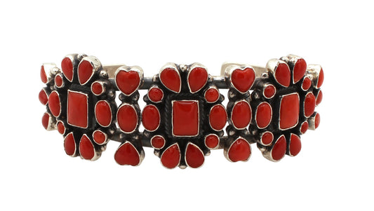 Coral Cluster Cuff Bracelet-Jewelry-Don Lucas-Sorrel Sky Gallery