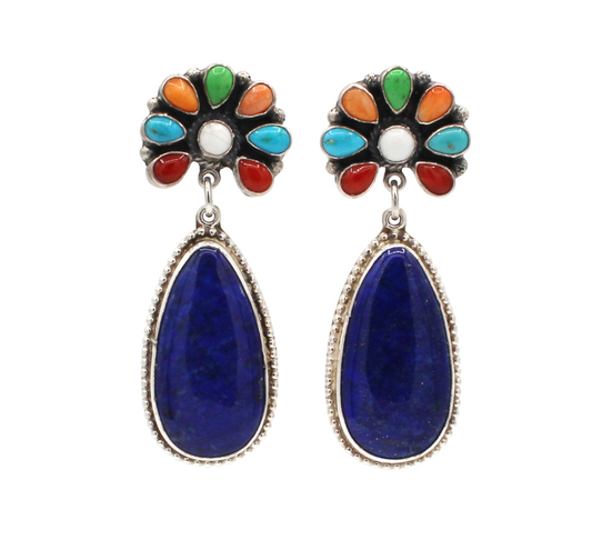 Lapis Drop Earrings-Jewelry-Don Lucas-Sorrel Sky Gallery