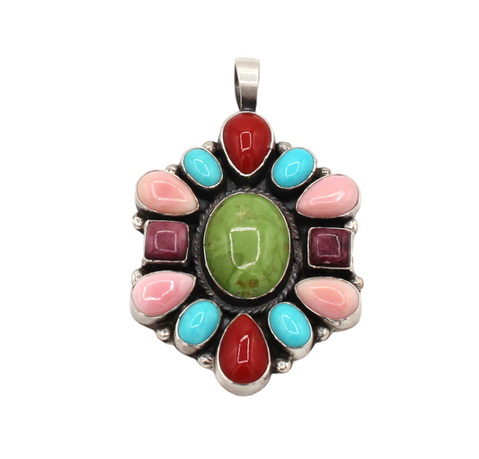 Multistone Cluster Pendant-Jewelry-Don Lucas-Sorrel Sky Gallery