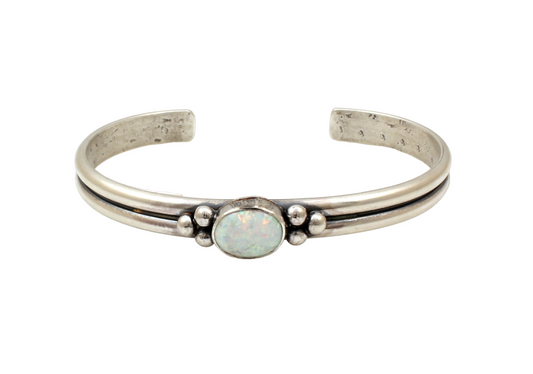 Single Stone Opal Cuff Bracelet-Jewelry-Don Lucas-Sorrel Sky Gallery