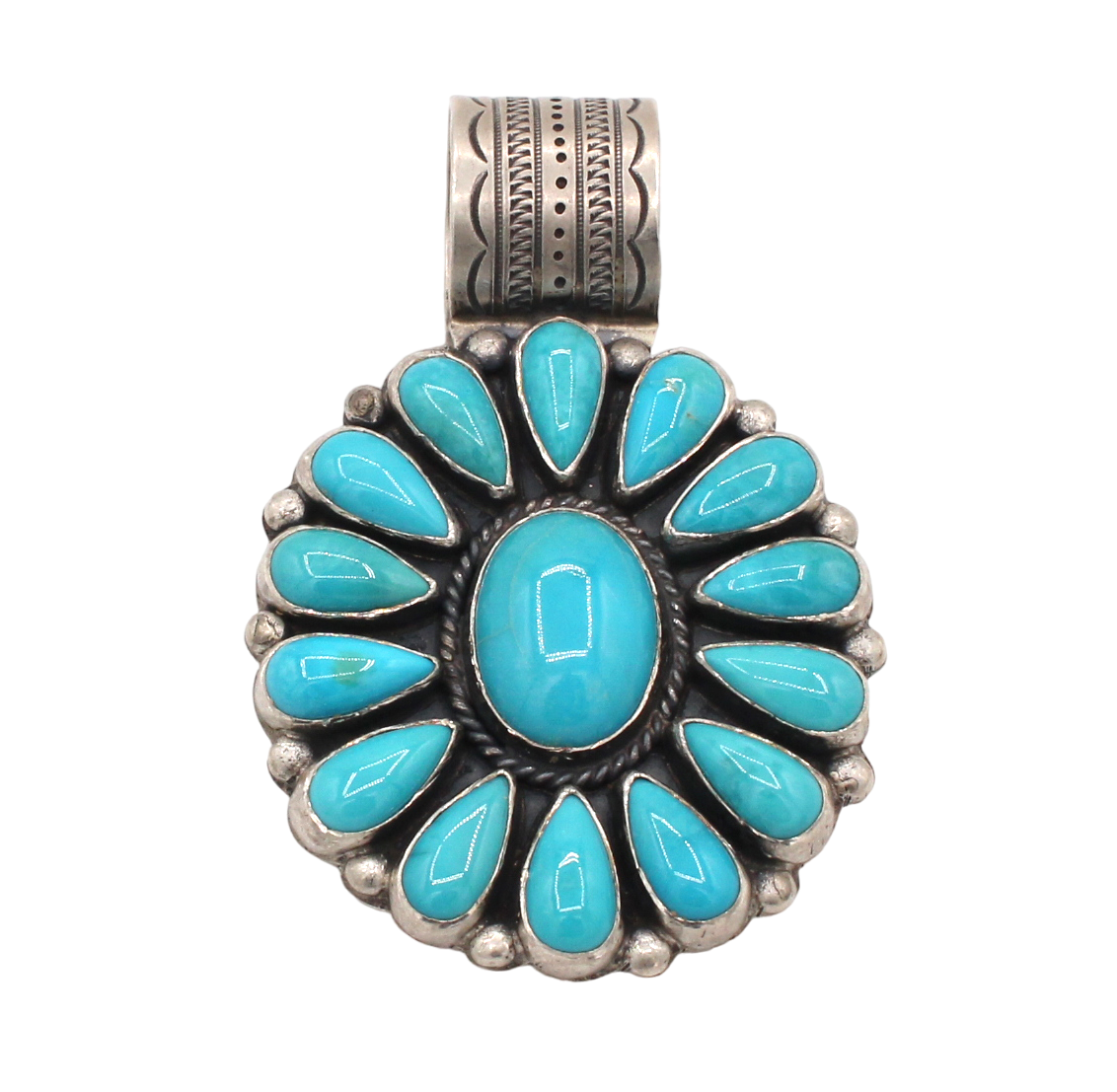 Turquoise Cluster Pendant-Jewelry-Don Lucas-Sorrel Sky Gallery