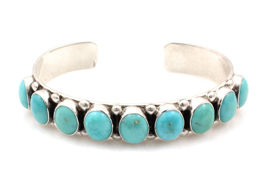 Turquoise Row Cuff-Jewelry-Don Lucas-Sorrel Sky Gallery